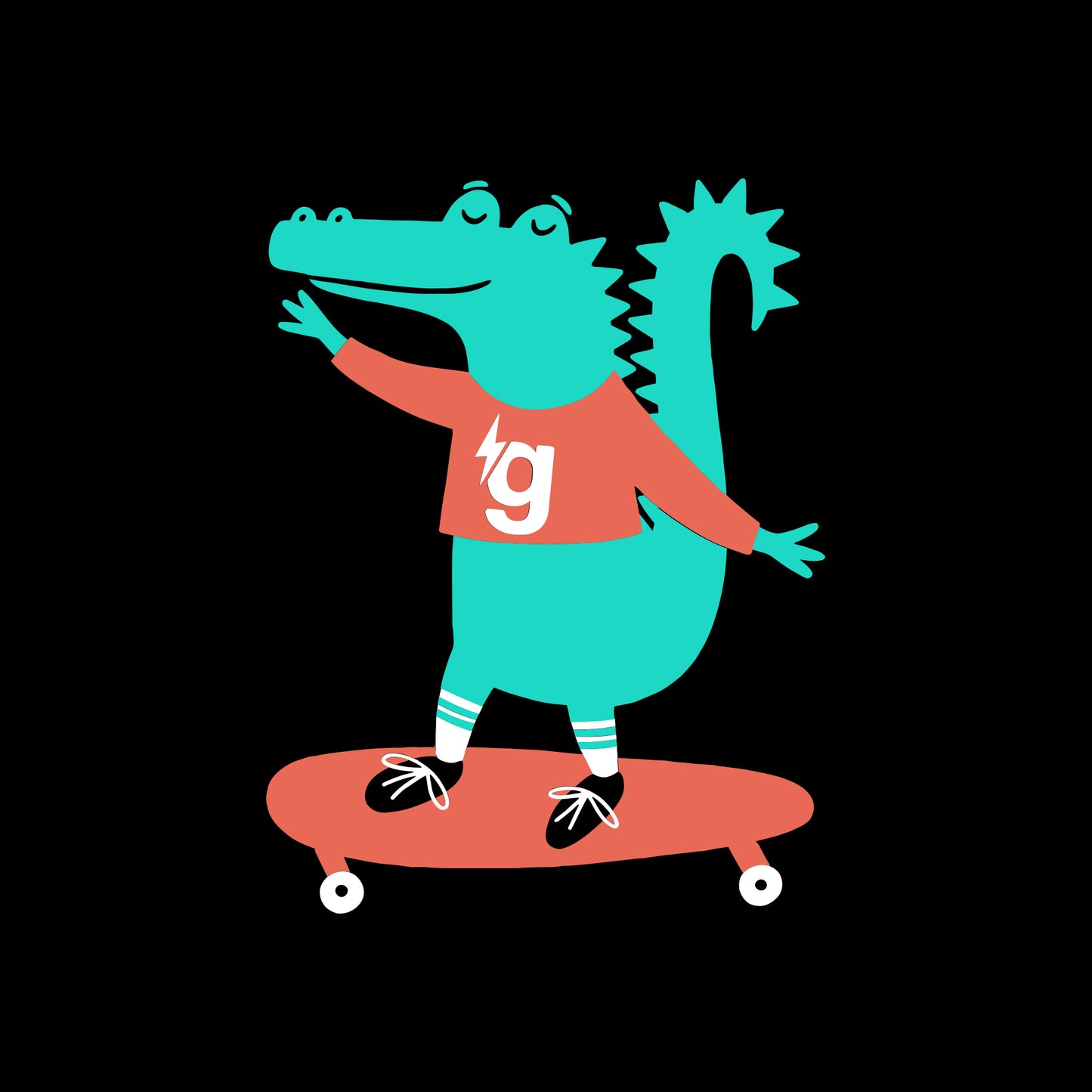 Gener8tor Alligator Onesie - Black