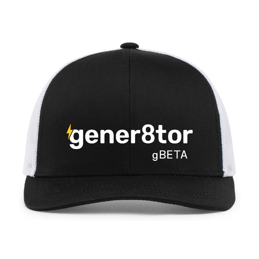 gBeta Trucker Hat - Black/White