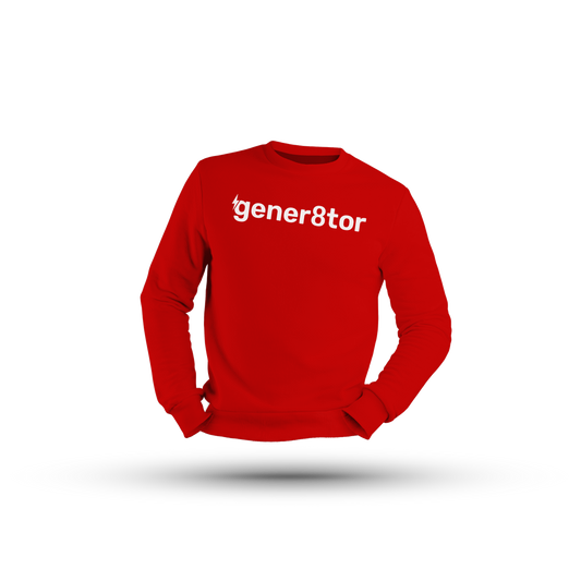 gener8tor Logo Crewneck Sweatshirt- Red